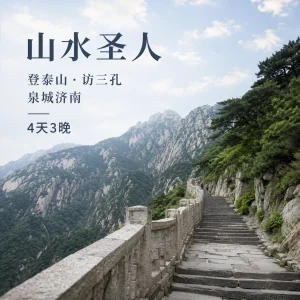 山东四日游 泰山曲阜济南山水圣人4天3晚